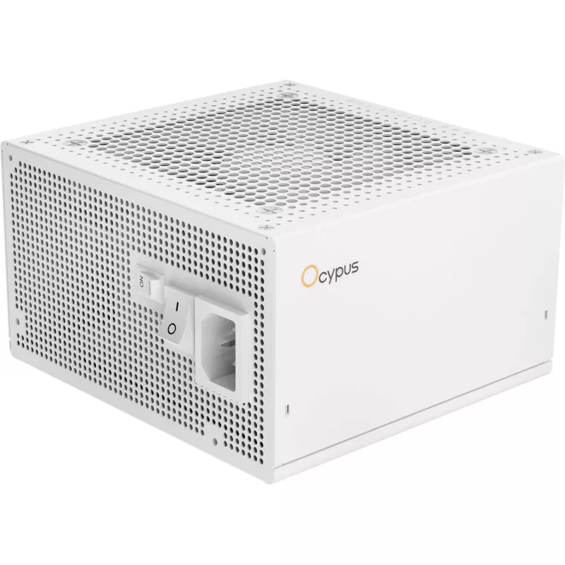 Fonte de alimentação OCYPUS Iota P1000 1000W 80 PLUS Gold totalmente modular ATX 3.0 - branca