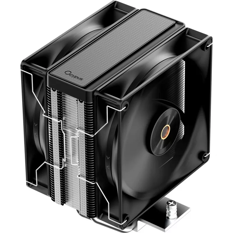 Dissipador de CPU a ar Ocypus Delta A40 Elite Dual-Lüfter preto 120 mm