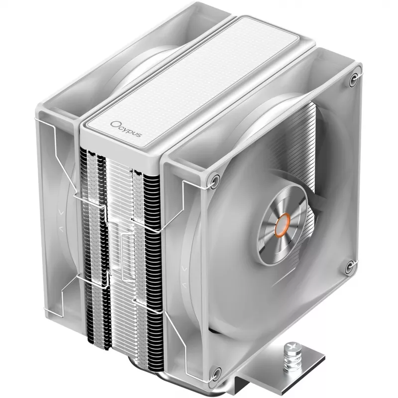 Dissipador de CPU a ar Ocypus Delta A40 Elite Dual-Lüfter branco 120 mm