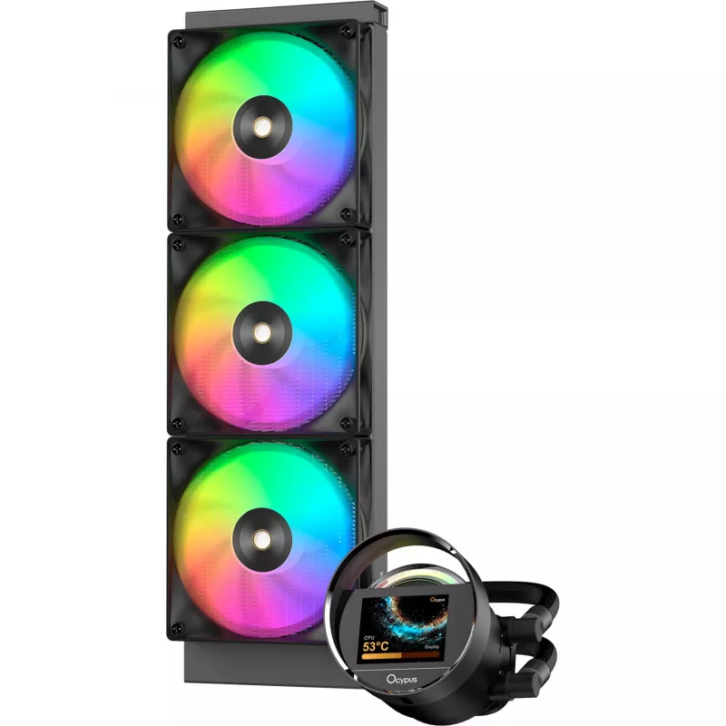 Dissipador de CPU líquido AIO Ocypus Sigma L36 ARGB preto 360mm