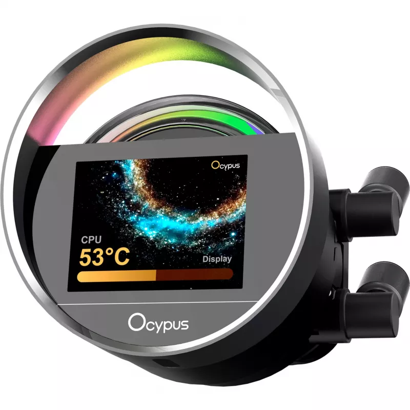 Dissipador de CPU líquido AIO Ocypus Sigma L36 ARGB preto 360mm