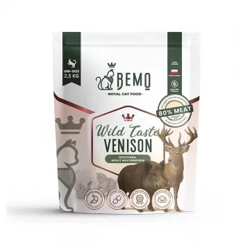 BEMO Cat Wild Taste carne de caça - ração seca para gatos - 2,5 kg