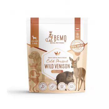 Alimento seco prensado a frio BEMO com carne de caça para cães - 3kg