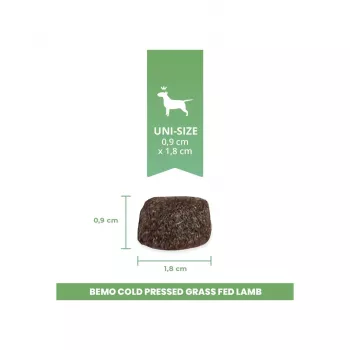 Alimento seco prensado a frio BEMO para cães com carne de borrego de ovelhas alimentadas a pasto 1kg