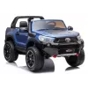 Carro elétrico de brincar para crianças LEAN CARS Toyota Hilux DK-HL850, pintado de azul, 4x4, 2 lugares, comando à distância, luzes LED, MP3, Bluetooth