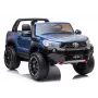 Carro elétrico de brincar para crianças LEAN CARS Toyota Hilux DK-HL850, pintado de azul, 4x4, 2 lugares, comando à distância, luzes LED, MP3, Bluetooth