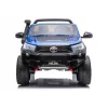 Carro elétrico de brincar para crianças LEAN CARS Toyota Hilux DK-HL850, pintado de azul, 4x4, 2 lugares, comando à distância, luzes LED, MP3, Bluetooth