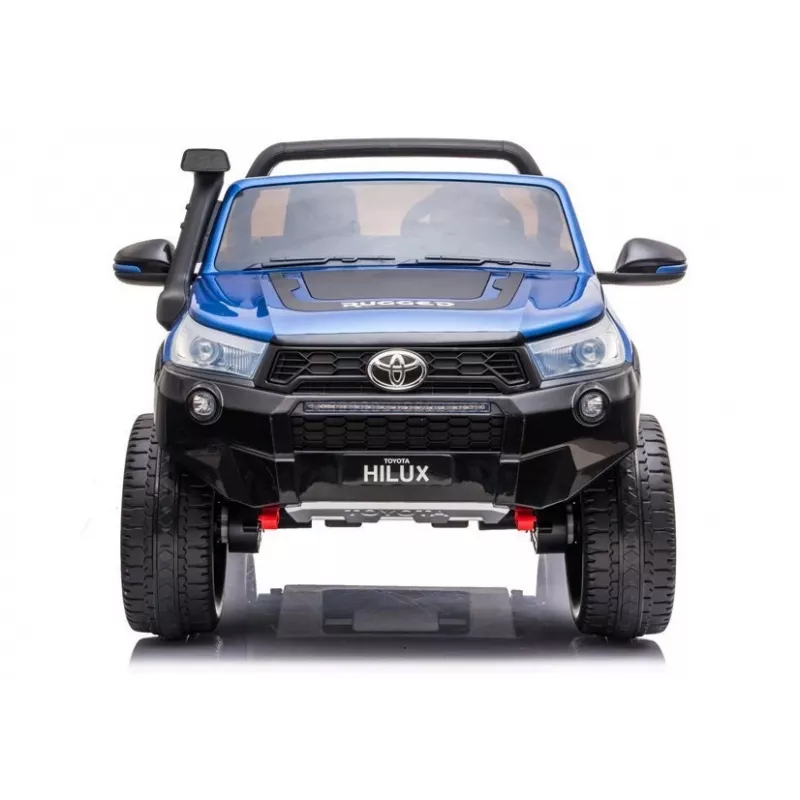 Carro elétrico de brincar para crianças LEAN CARS Toyota Hilux DK-HL850, pintado de azul, 4x4, 2 lugares, comando à distância, luzes LED, MP3, Bluetooth