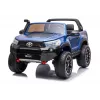 Carro elétrico de brincar para crianças LEAN CARS Toyota Hilux DK-HL850, pintado de azul, 4x4, 2 lugares, comando à distância, luzes LED, MP3, Bluetooth