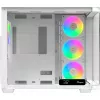 Caixa de PC mid-tower Ocypus Iota C70 Curve ARGB Digital Branca com vidro panorâmico de 270°