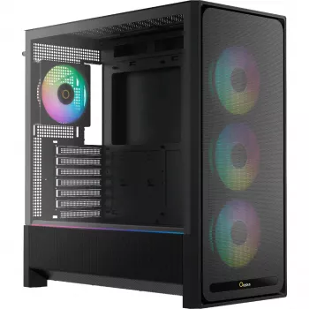 Caixa de PC mid-tower Ocypus Delta C70 ARGB Preta com vidro panorâmico