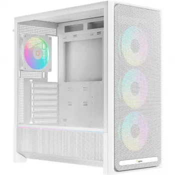 Caixa de PC mid-tower Ocypus Delta C70 ARGB Branca com vidro panorâmico
