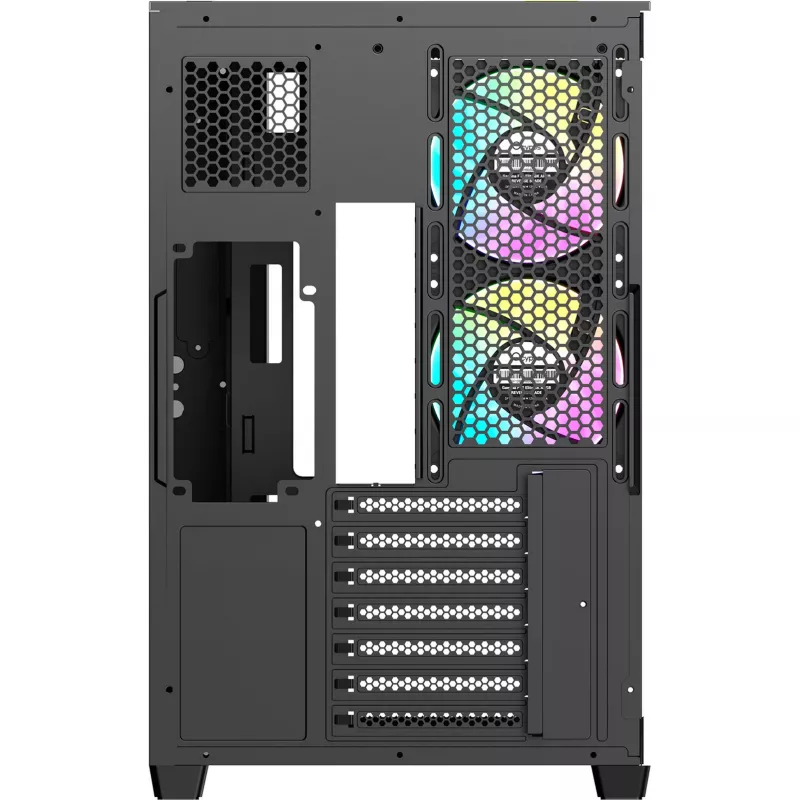 Caixa de PC mid-tower Ocypus Delta C74 ARGB Preta com vidro panorâmico
