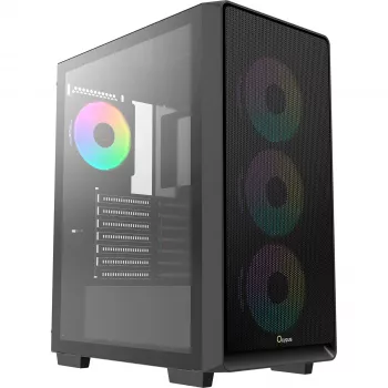 Caixa de PC mid-tower Ocypus Gamma C60 ARGB - Vidro temperado, Preto