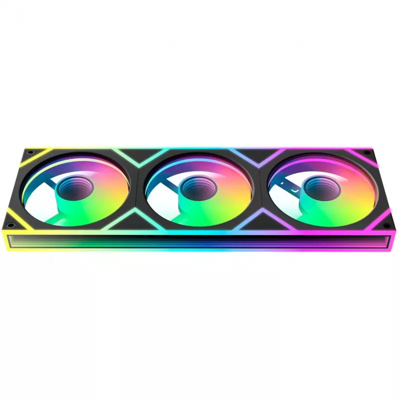 Ventoinha OCYPUS Gamma F36 ARGB Reverse Blade 120mm PWM pack de 3 Preto