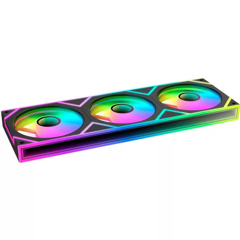 Ventoinha OCYPUS Gamma F36 ARGB Reverse Blade 120mm PWM pack de 3 Preto