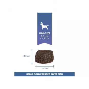 BEMO Alimento seco prensado a frio para cães Mono Peixe de rio 1kg