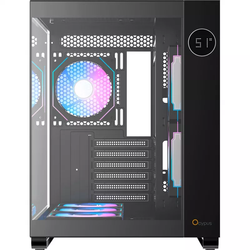 Ocypus Iota C70 ARGB Preto Caixa Mid-Tower com vidro panorâmico