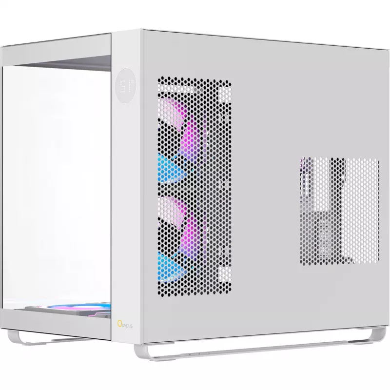 Ocypus Iota C70 ARGB Caixa Mid-Tower branca com vidro panorâmico