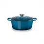 Le Creuset Signature Caçarola redonda em ferro fundido, 26 cm, 5,3 L, Azul Marseille