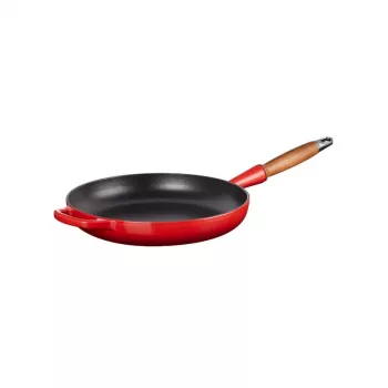 LE CREUSET Frigideira em ferro fundido com cabo de madeira 28 cm Vermelho