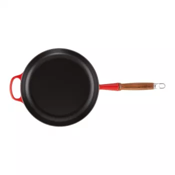 LE CREUSET Frigideira em ferro fundido com cabo de madeira 28 cm Vermelho