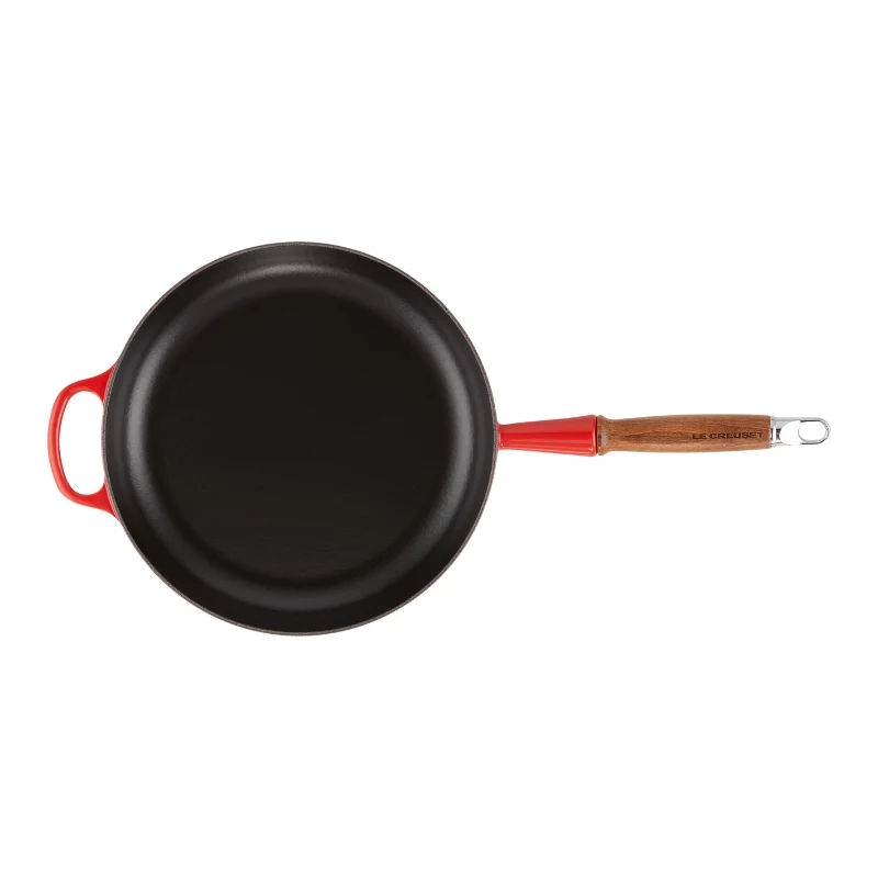 LE CREUSET Frigideira em ferro fundido com cabo de madeira 28 cm Vermelho
