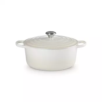 LE CREUSET Caçarola redonda em ferro fundido esmaltado 34cm 12L Creme