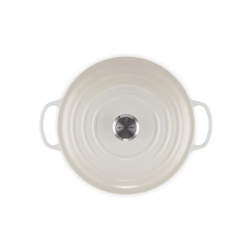 LE CREUSET Caçarola redonda em ferro fundido esmaltado 34cm 12L Creme