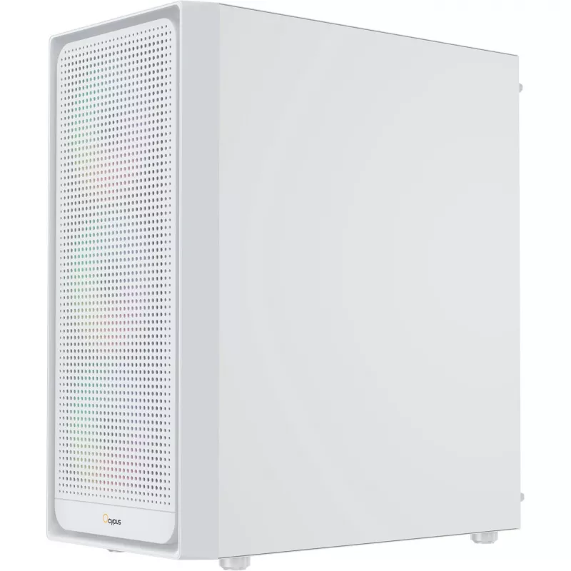 Ocypus Gamma C50 Caixa de PC Mid-Tower ARGB Branca, vidro temperado, 3 ventoinhas ARGB