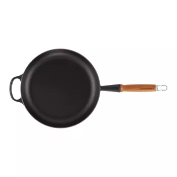 LE CREUSET Frigideira em ferro fundido com cabo de madeira Ø28cm Preto mate