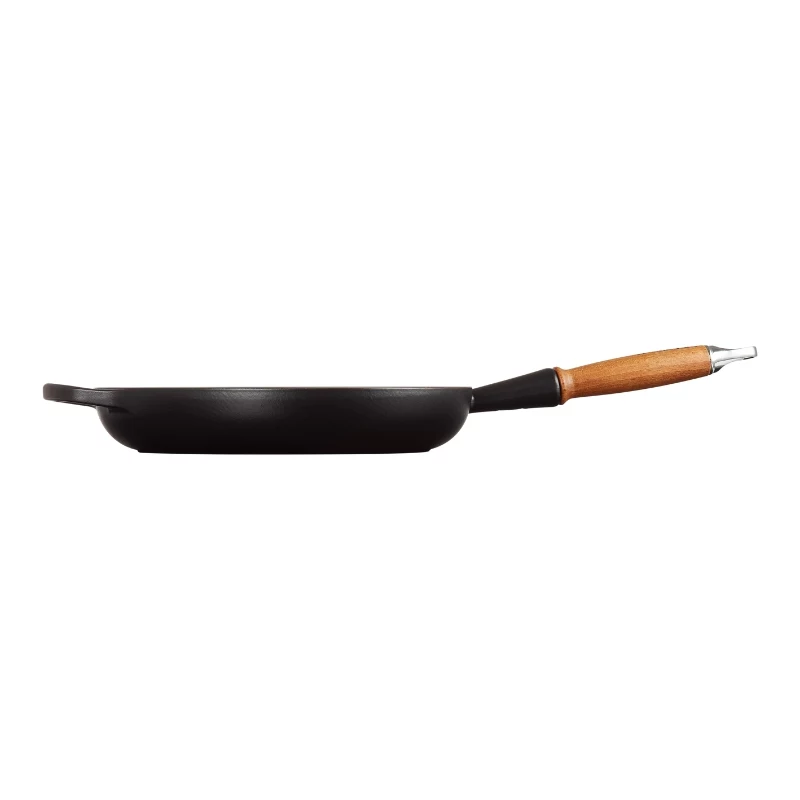 LE CREUSET Frigideira em ferro fundido com cabo de madeira Ø28cm Preto mate