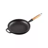 LE CREUSET Frigideira em ferro fundido com cabo de madeira Ø28cm Preto mate