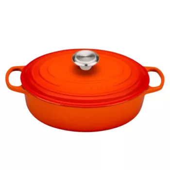 Le Creuset Caçarola oval em ferro fundido 27cm 3,4L Laranja vulcânico