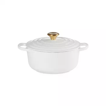 LE CREUSET Panela de ferro fundido redonda 24cm 4,2L branco