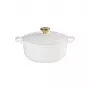 LE CREUSET Panela de ferro fundido redonda 24cm 4,2L branco