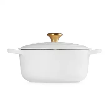 LE CREUSET Panela de ferro fundido redonda 24cm 4,2L branco