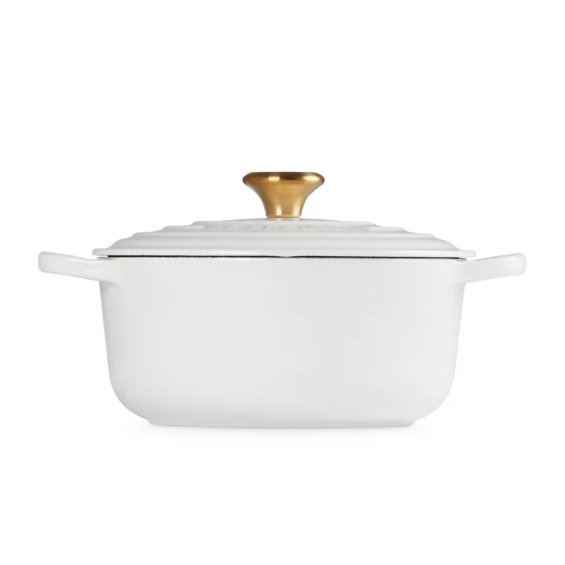 LE CREUSET Panela de ferro fundido redonda 24cm 4,2L branco
