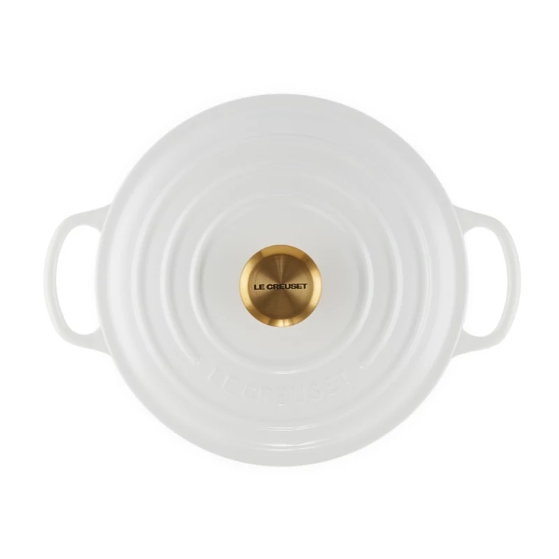 LE CREUSET Panela de ferro fundido redonda 24cm 4,2L branco
