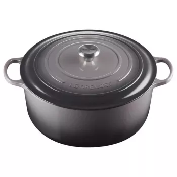 LE CREUSET Assadeira redonda de ferro fundido 34cm 12L cinzento