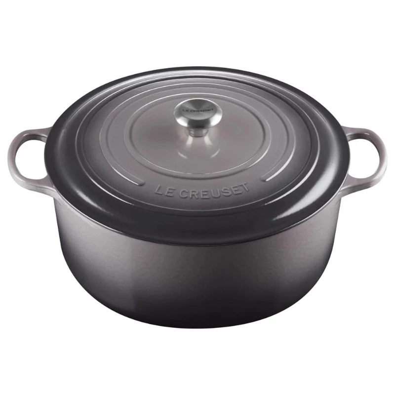 LE CREUSET Assadeira redonda de ferro fundido 34cm 12L cinzento