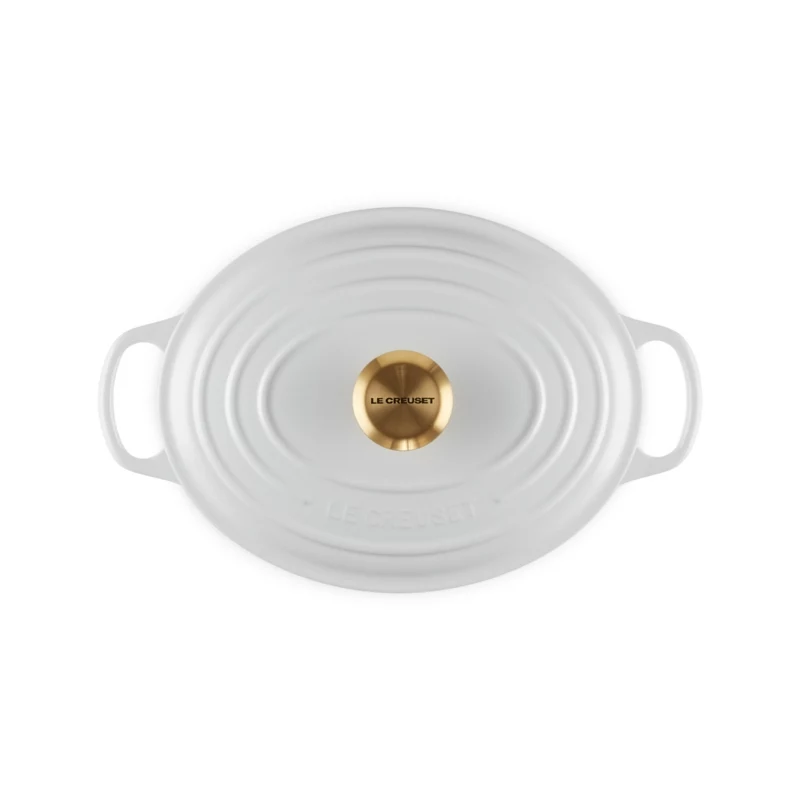 LE CREUSET Assadeira oval de ferro fundido esmaltado 27 cm 4,1 L branco