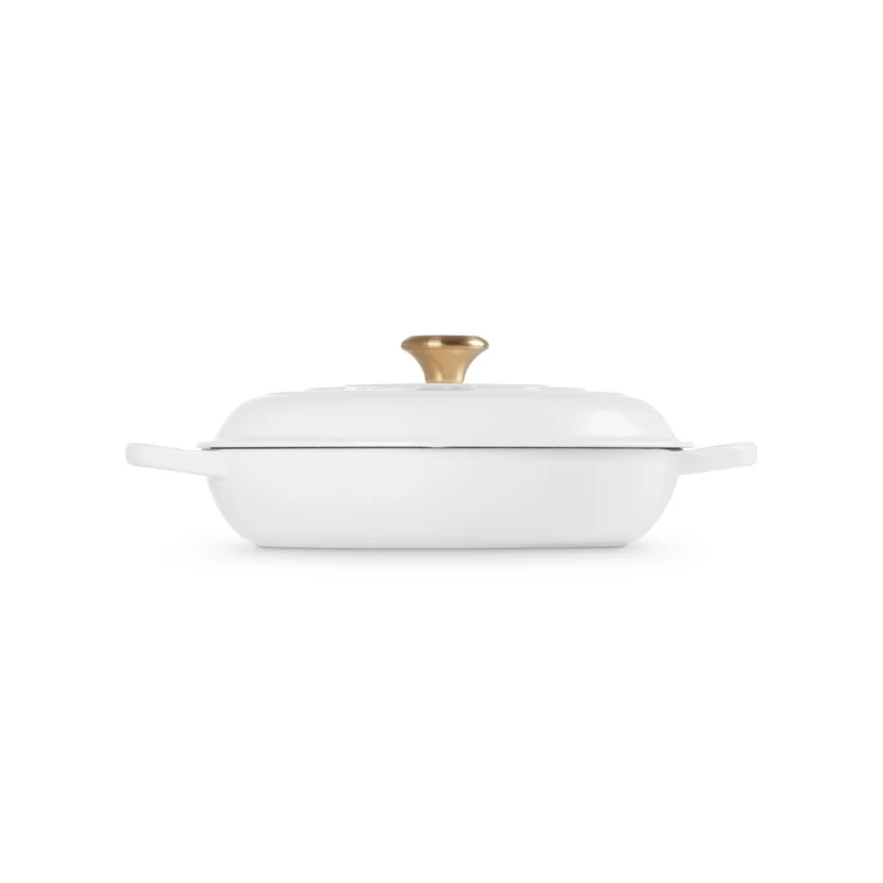 LE CREUSET Assadeira rasa de ferro fundido 30cm 3,5L branco