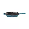 Le Creuset Grelhador quadrado de ferro fundido 26x26cm azul