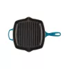 Le Creuset Grelhador quadrado de ferro fundido 26x26cm azul