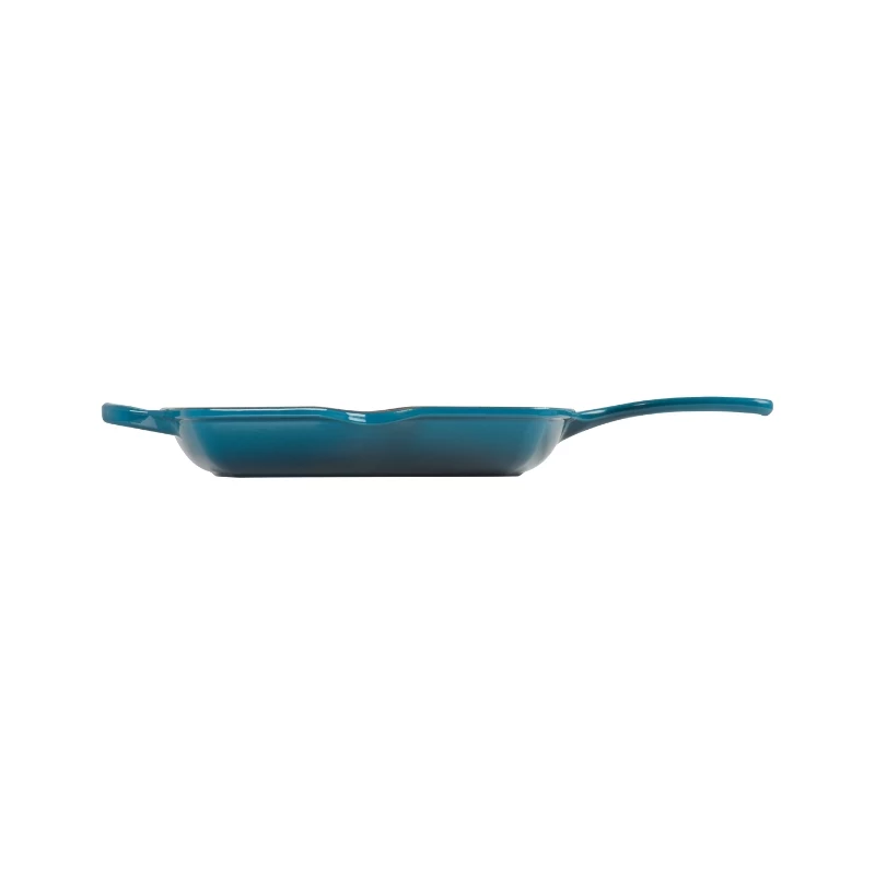 Le Creuset Grelhador quadrado de ferro fundido 26x26cm azul
