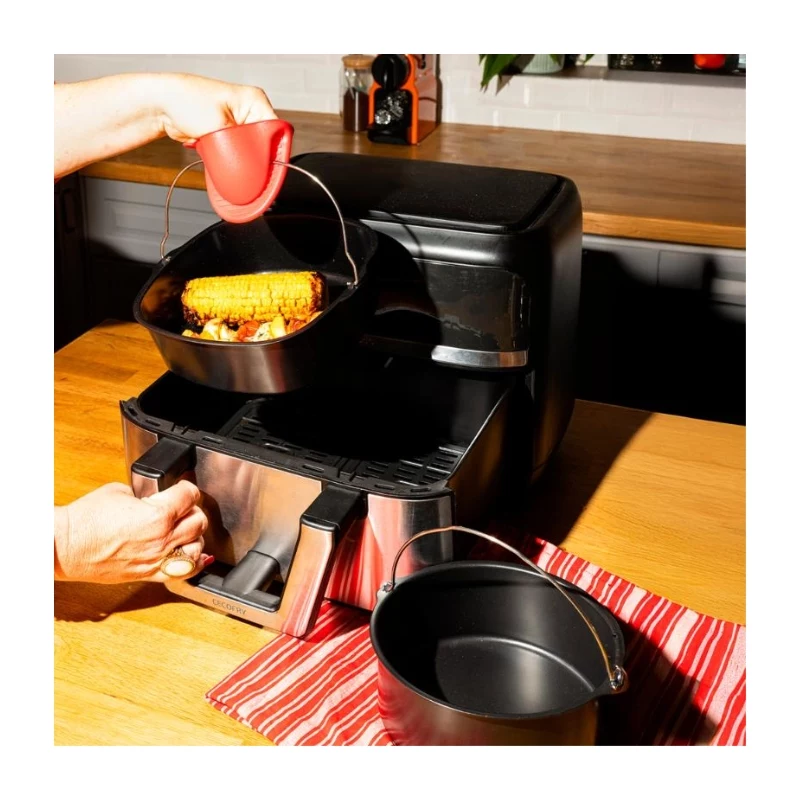PYREX tabuleiro metálico para fritadeira de ar quente 22x21x7,5 cm