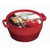 PYREX panela de ferro fundido 6,8L redonda 28cm vermelho