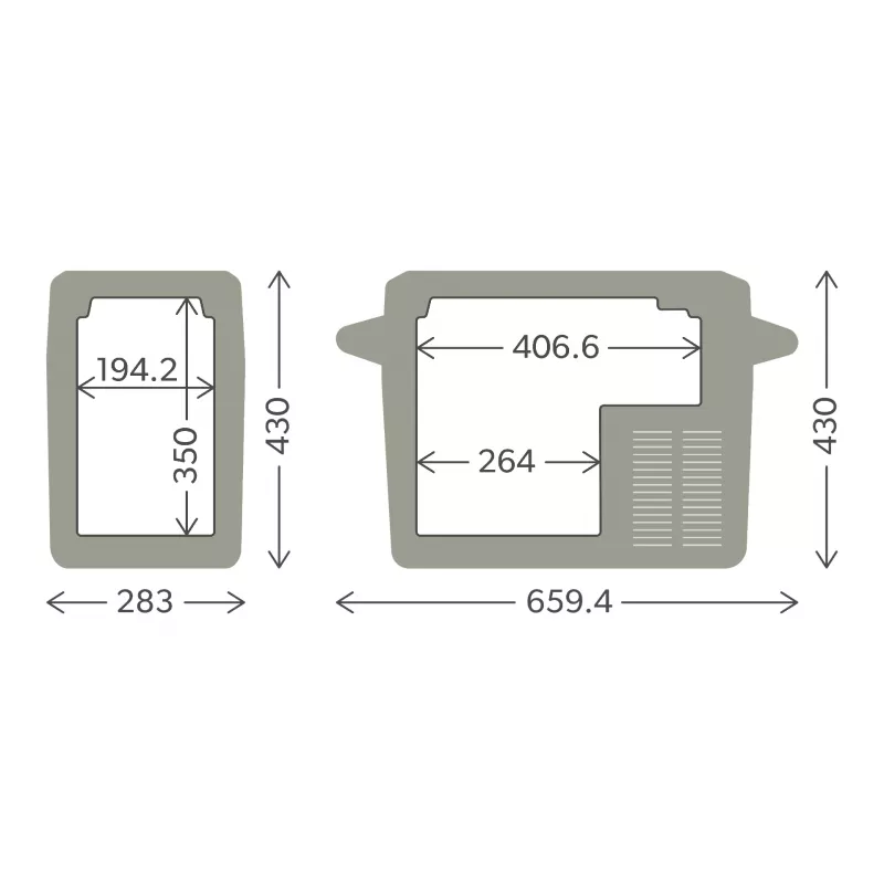 Dometic CFF 20 geleira de compressor 21L 12/24V / 100-240V