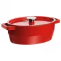 Pyrex assadeira de ferro fundido oval 5,8L vermelho 33x25cm